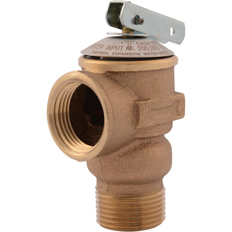 Cash Acme صمام تخفيف الضغط كاش أكمي 3/4 بوصة RV FWL-2، برونزي، 75 PSI، 14917-0075 - Image 1